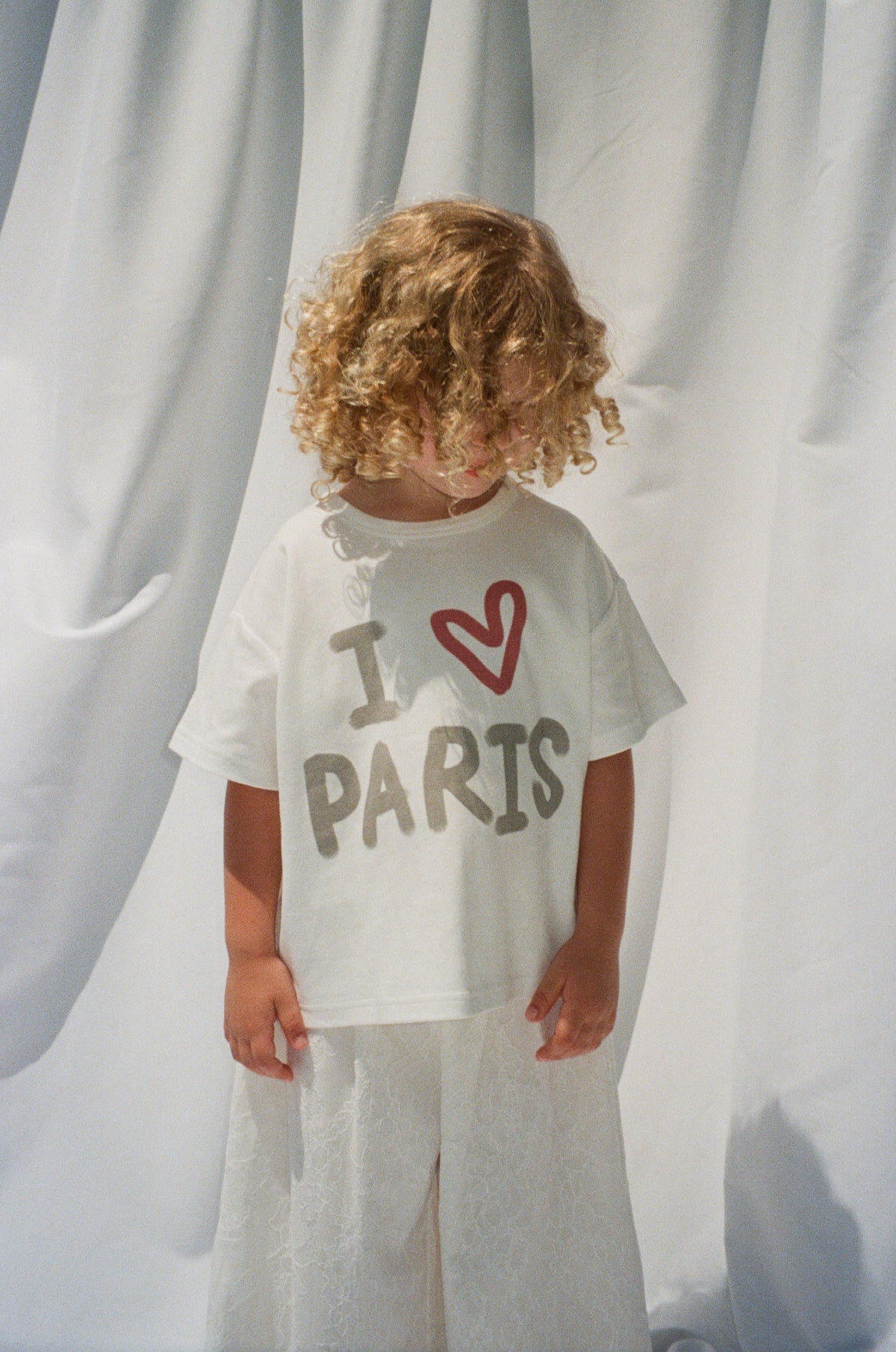 Child wearing I love / heart Paris T-shirt
