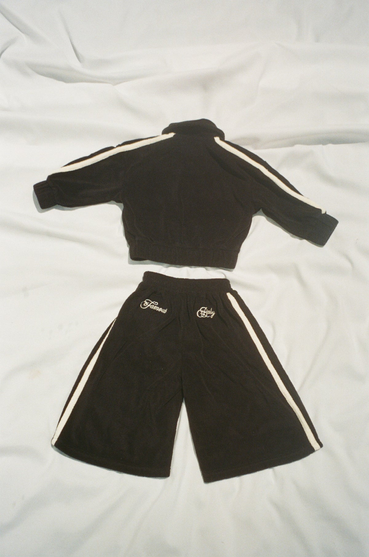 Terry Toweling Tracksuit Set Black