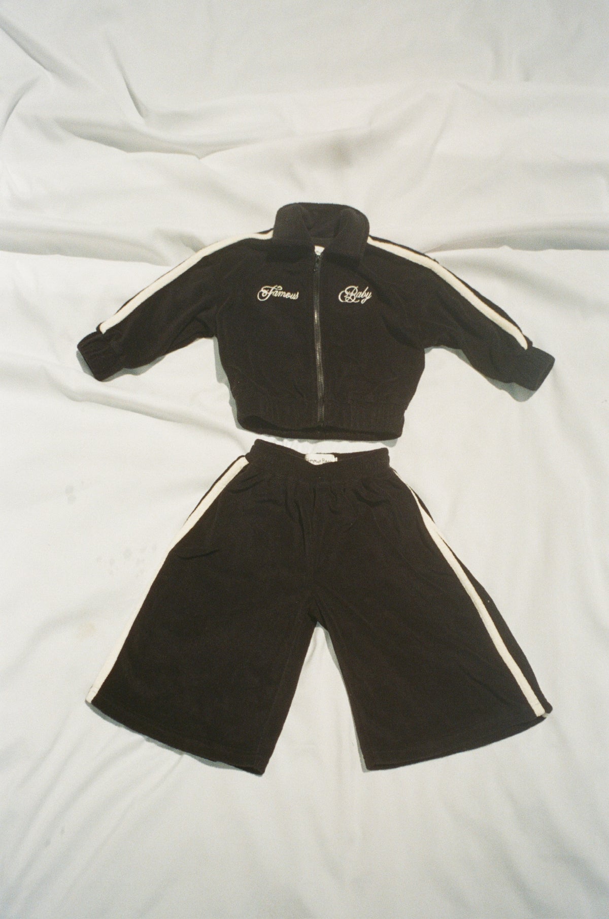 Terry Toweling Tracksuit Set Black