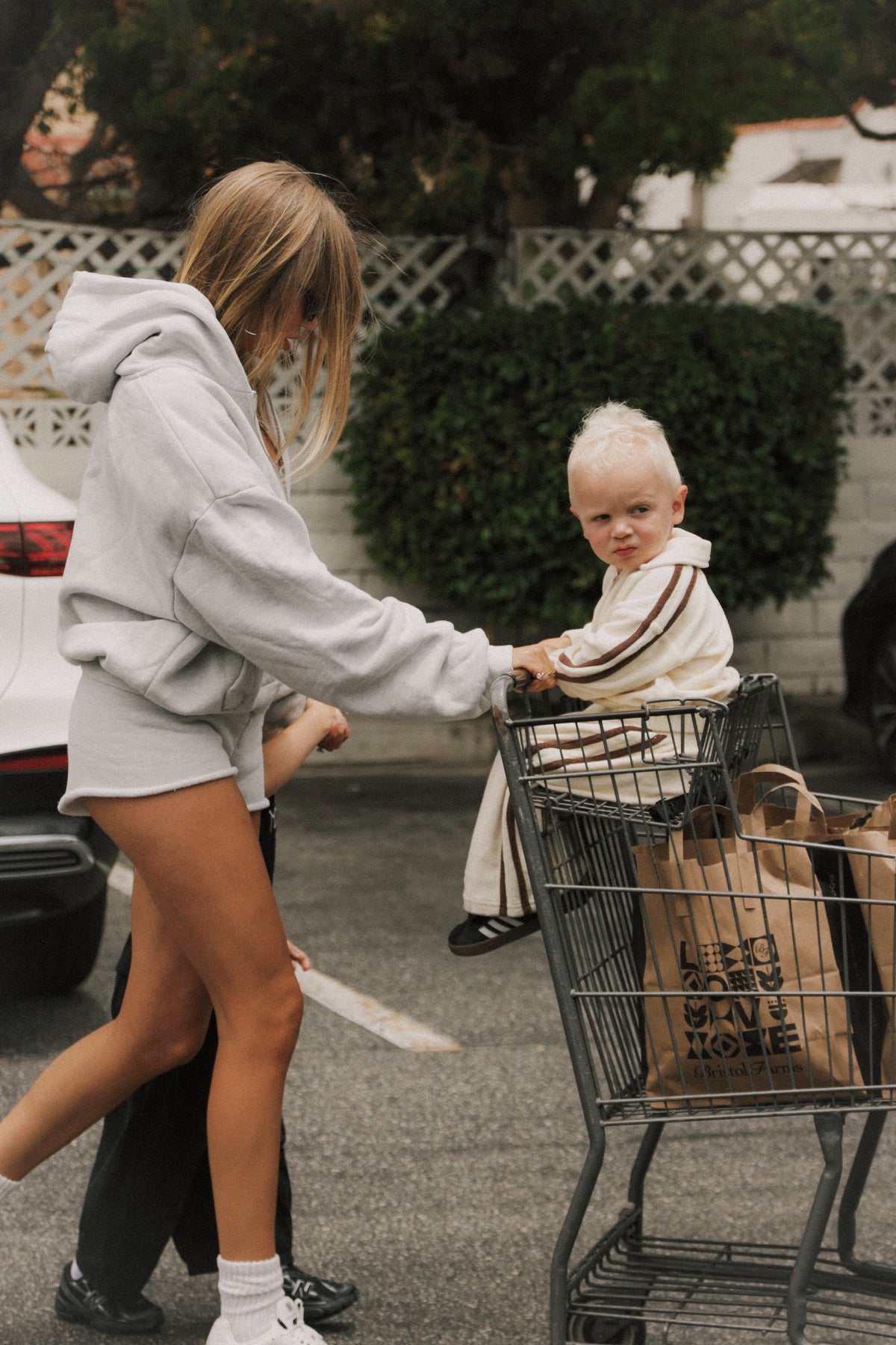 Terry Toweling Tracksuit Set Cream